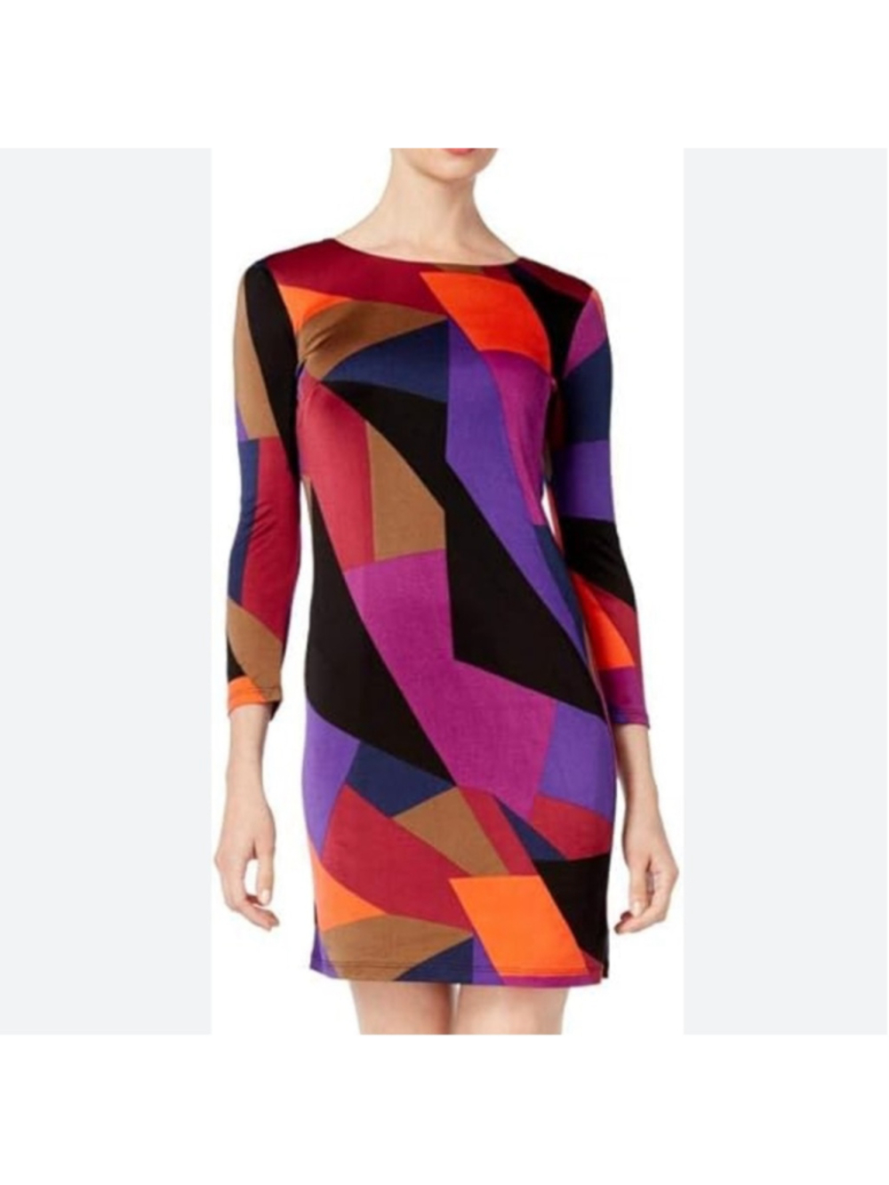 Trina Turk Long Sleeve Dress in Vibrant Hues